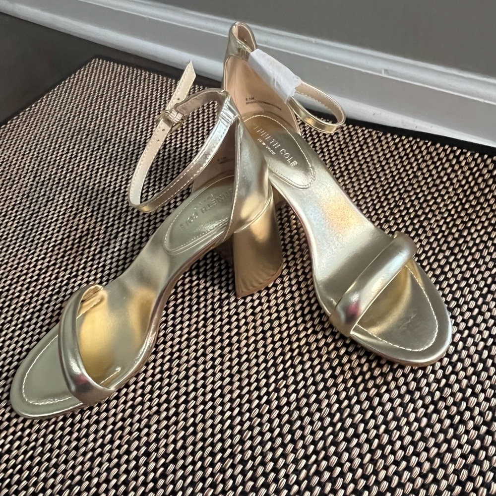 Kenneth Cole New York Metallic Gold Heels